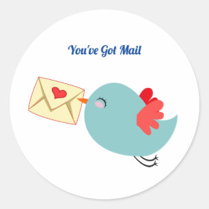 Youv Got Mail Runder Aufkleber