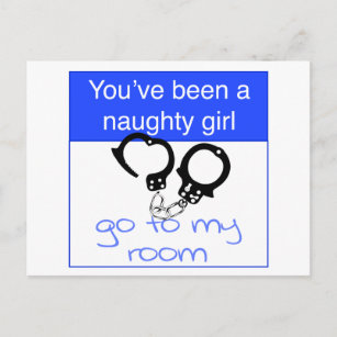 You've been a naughty girl postkarte