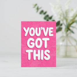 You've got this words on pink postkarte