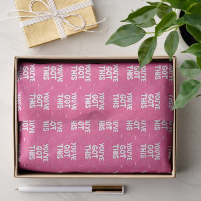 You've got this words on pink seidenpapier (Geschenk)