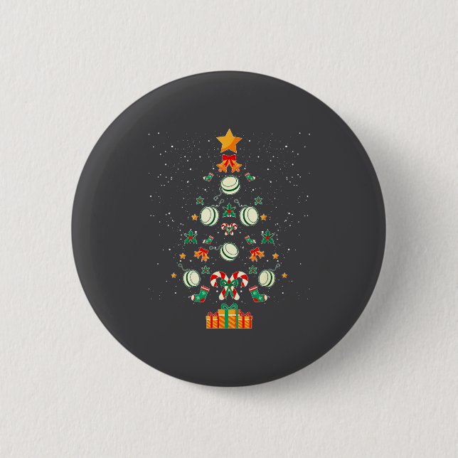 Yoyo Christmas Tree Xmas  Button (Vorderseite)