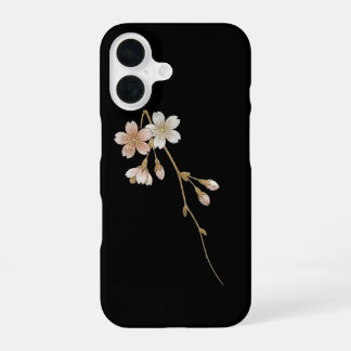 Yozakura Eleganz: Goldene Sakura & Mitternachtssch iPhone 16 Hülle
