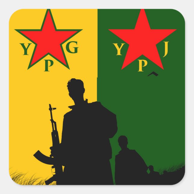 ypg quadratischer aufkleber (Vorderseite)