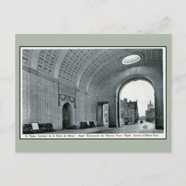Ypres Menin Gate Memorial für britisches Interieur Postkarte (Vorderseite)