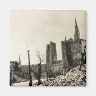 Ypres von der Rue de Ville, Juni 1915 Magnet