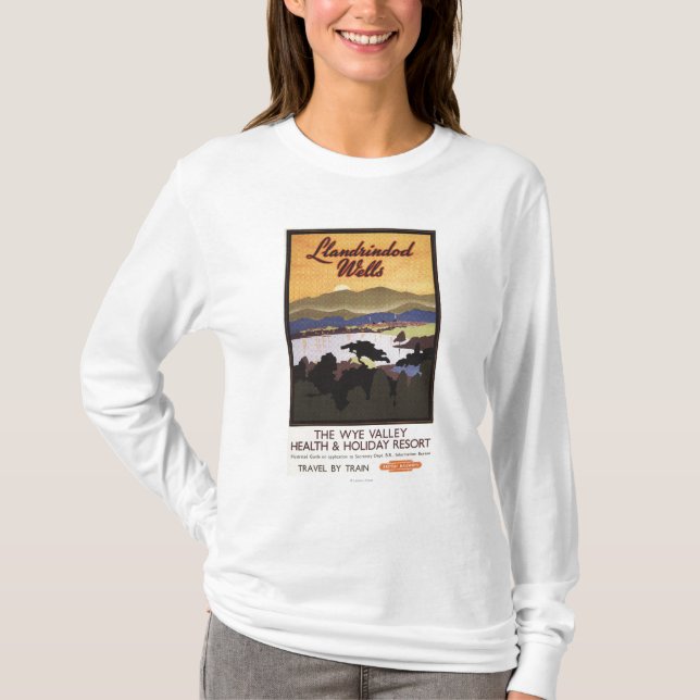 Ypsilon-Tal-Erholungsort-British Rail-Plakat T-Shirt (Vorderseite)