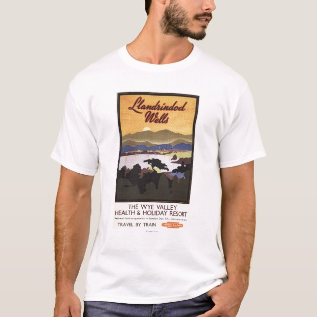 Ypsilon-Tal-Erholungsort-British Rail-Plakat T-Shirt (Vorderseite)