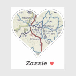 Yreka California Map Aufkleber