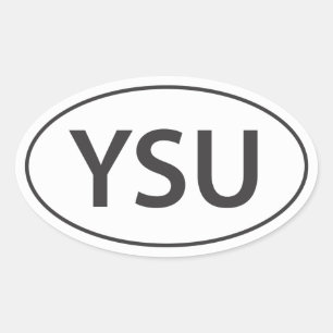 YSU Euro-Decal Ovaler Aufkleber