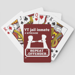 "YT JAIL INMATE" lustige Gefängnisinsasse          Spielkarten