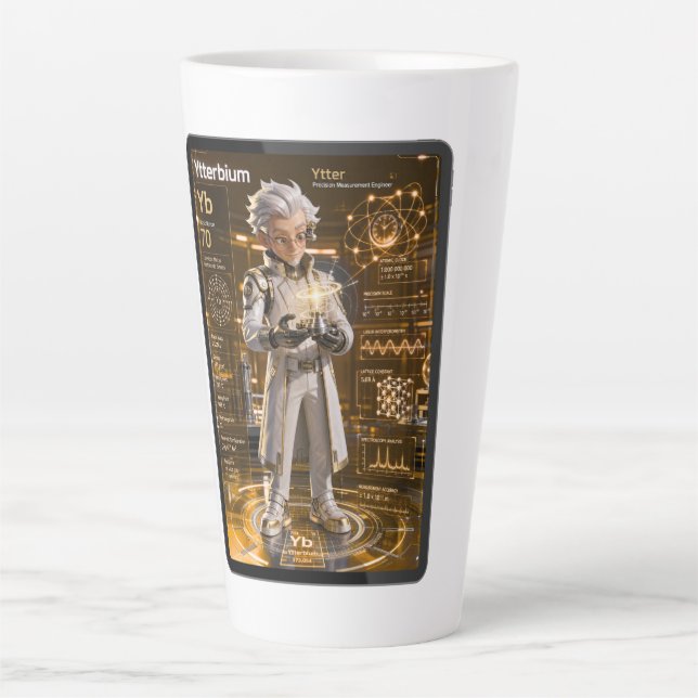 Ytterbium (Yb) –  ATOMIVRA™ Kollektion Milchtasse (Vorderseite)