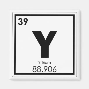 Yttrium-Symbol-Chemieformel Magnet