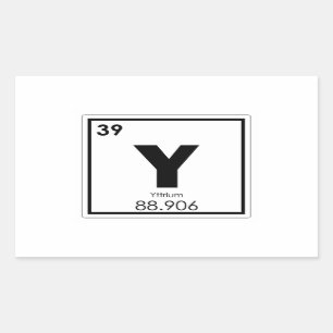Yttrium-Symbol-Chemieformel Rechteckiger Aufkleber
