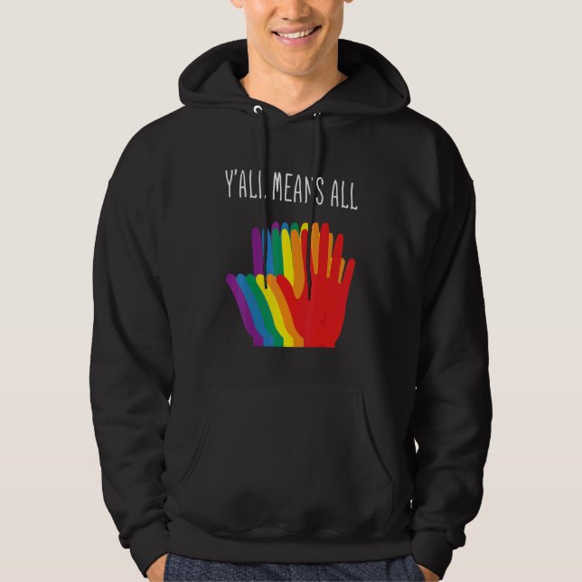 Yu2019all bedeutet, dass alle Rainbow-Hörer-Flag-L Hoodie (Vorderseite)