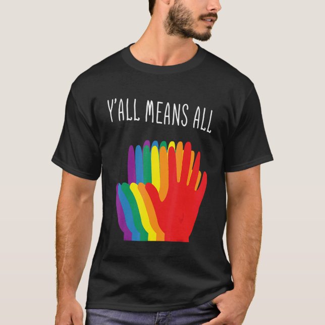Yu2019all bedeutet, dass alle Rainbow-Hörer-Flag-L T-Shirt (Vorderseite)