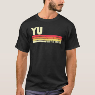 Yu Nachname Retro Vintag 80er 90s Geburtstag Wiede T-Shirt