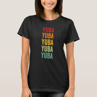 Yuba County California Regenbogen Text T-Shirt
