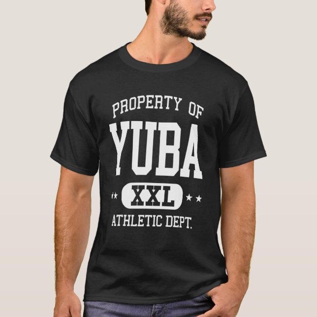 Yuba Retro Athletic Abteilung Eigentum  1 T-Shirt (Vorderseite)