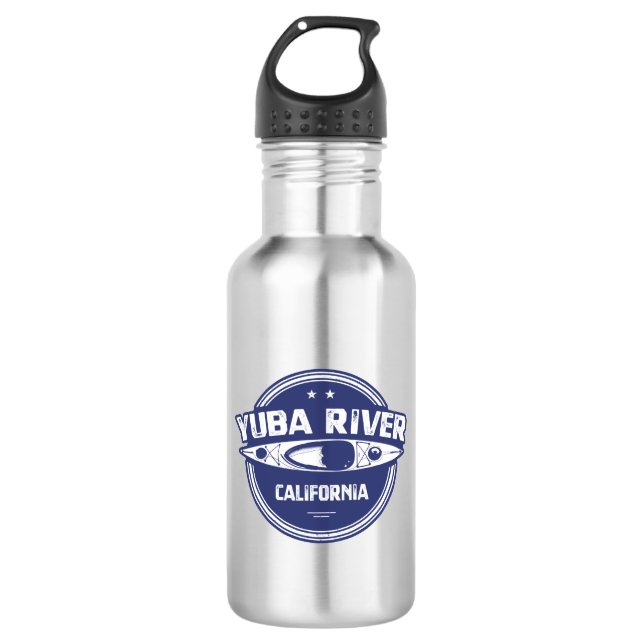 Yuba River California Kayaking Edelstahlflasche (Vorderseite)