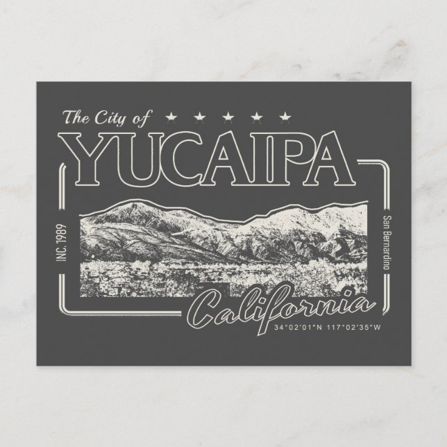 YUCAIPA - SAN BERNARDINO KALIFORNIEN POSTKARTE (Vorderseite)