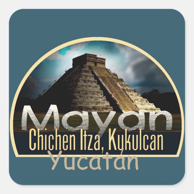 YUCATAN Mexico Quadratischer Aufkleber (Vorderseite)