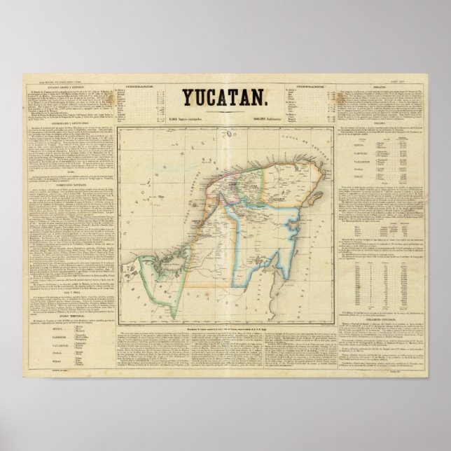Yucatan, Mexiko Poster (Vorne)