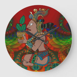 Yucatan psychedelisches Mexicano Visiones Große Wanduhr