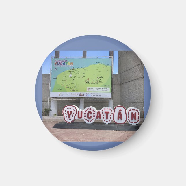 Yucatan Sign and Map, Mexico Magnet (Vorne)