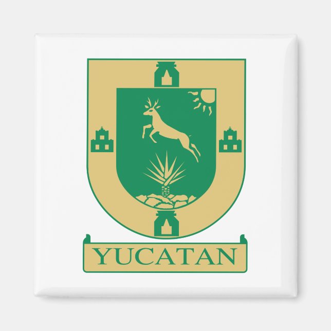 Yucatán-Wappen - Mexiko-Magnet Magnet (Vorne)