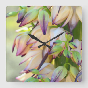 Yucca-Blume Quadratische Wanduhr