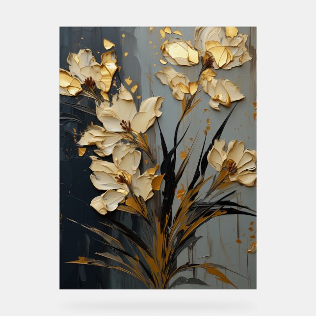 Yucca - Impasto Floral Acrylschild (Vorderseite)
