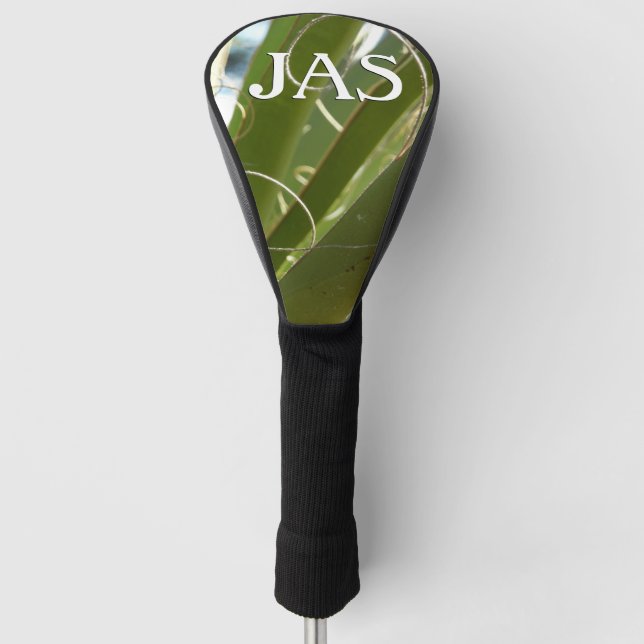 Yucca Verlasse grüne Naturfotografie Golf Headcover (Vorderseite)