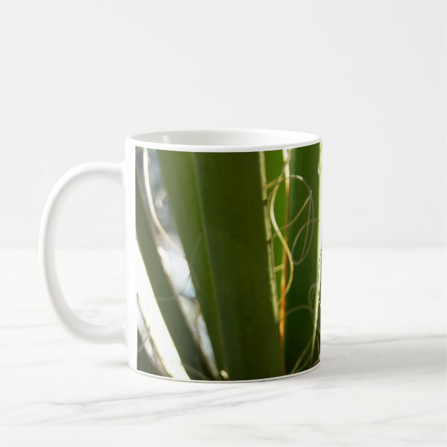 Yucca Verlasse grüne Naturfotografie Kaffeetasse (Links)