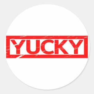 Yucky Briefmarke Runder Aufkleber