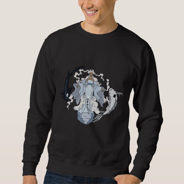 Yue Tui und La Koi Fisch Sweatshirt (Vorderseite)