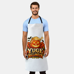 YUGE Halloween-Frisur Kürbis Weißes Apron Schürze
