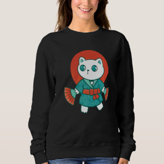 Yukata Japanese Cat Sweatshirt