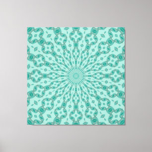 Yukka Green und Rosa Hint Kaleidoskop Leinwanddruck