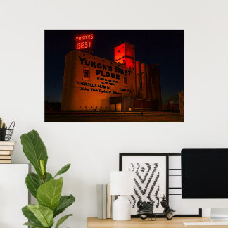 Yukon' Best Flour Neon-Nacht Künstlerische Ansicht Poster