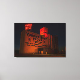 Yukon' Best Flour Neon Night Artistic View  Leinwanddruck