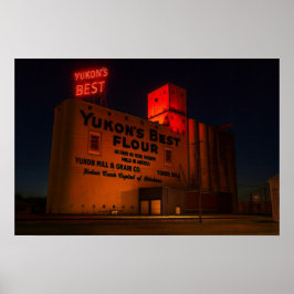 Yukon' Best Flour Neon Night Artistic View  Poster