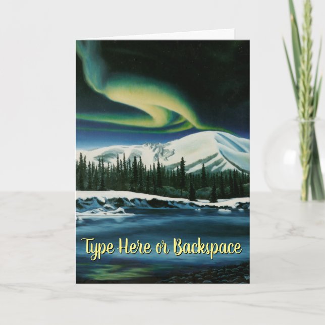 Yukon Landscape Art Cards Personalisiert Karte (Vorderseite)