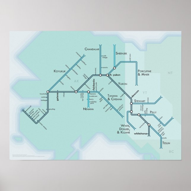 Yukon River 15 Zoll x 20 Zoll Poster (Vorne)