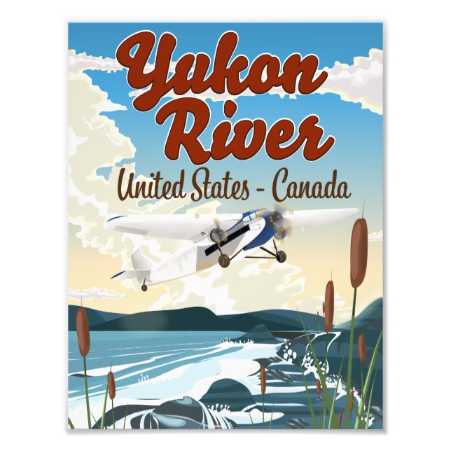 Yukon River USA Kanada Reiseplakat Fotodruck (Vorne)
