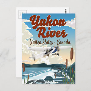 Yukon River USA Kanada Reiseplakat Postkarte