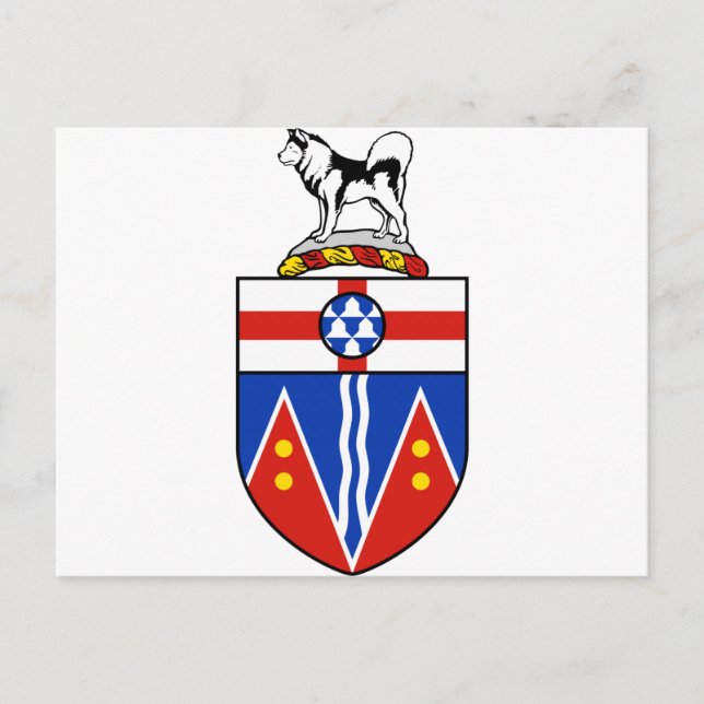 Yukon-Wappen Postkarte (Vorderseite)