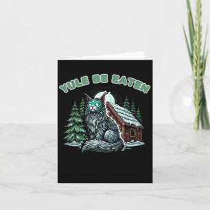 Yule Be Eaten Yule Weihnachtskatze Jolakotturinn E Karte