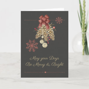 Yule Sabbat Merry & Bright Greeting Card Feiertagskarte