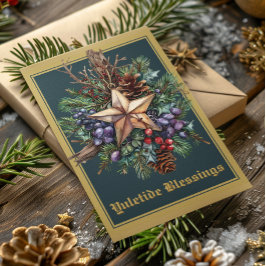 Yuletide Blessing Winter Solstice Urlaubskarte Feiertagskarte