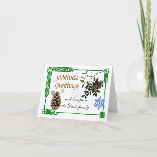 Yuletide celtic karte (Vorderseite)